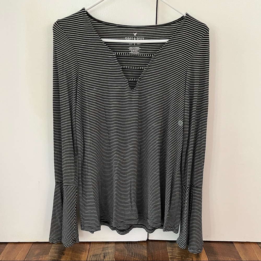 American Eagle Soft & Sexy Striped Long Sleeve Tunic, Women's Size S, NWT